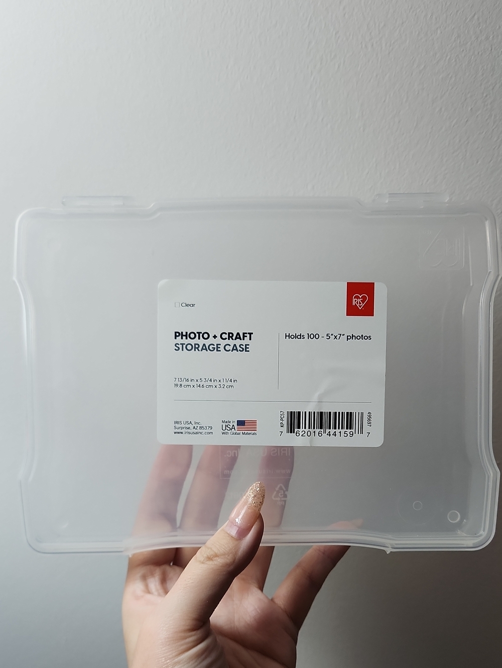 iris Clear Photo & Craft Storage Box